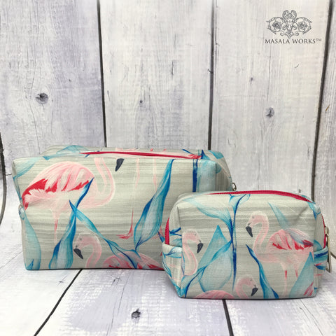 Blushing Flamingos Travel Pouch
