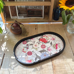 Ikat Chintz Oval Medium Tray