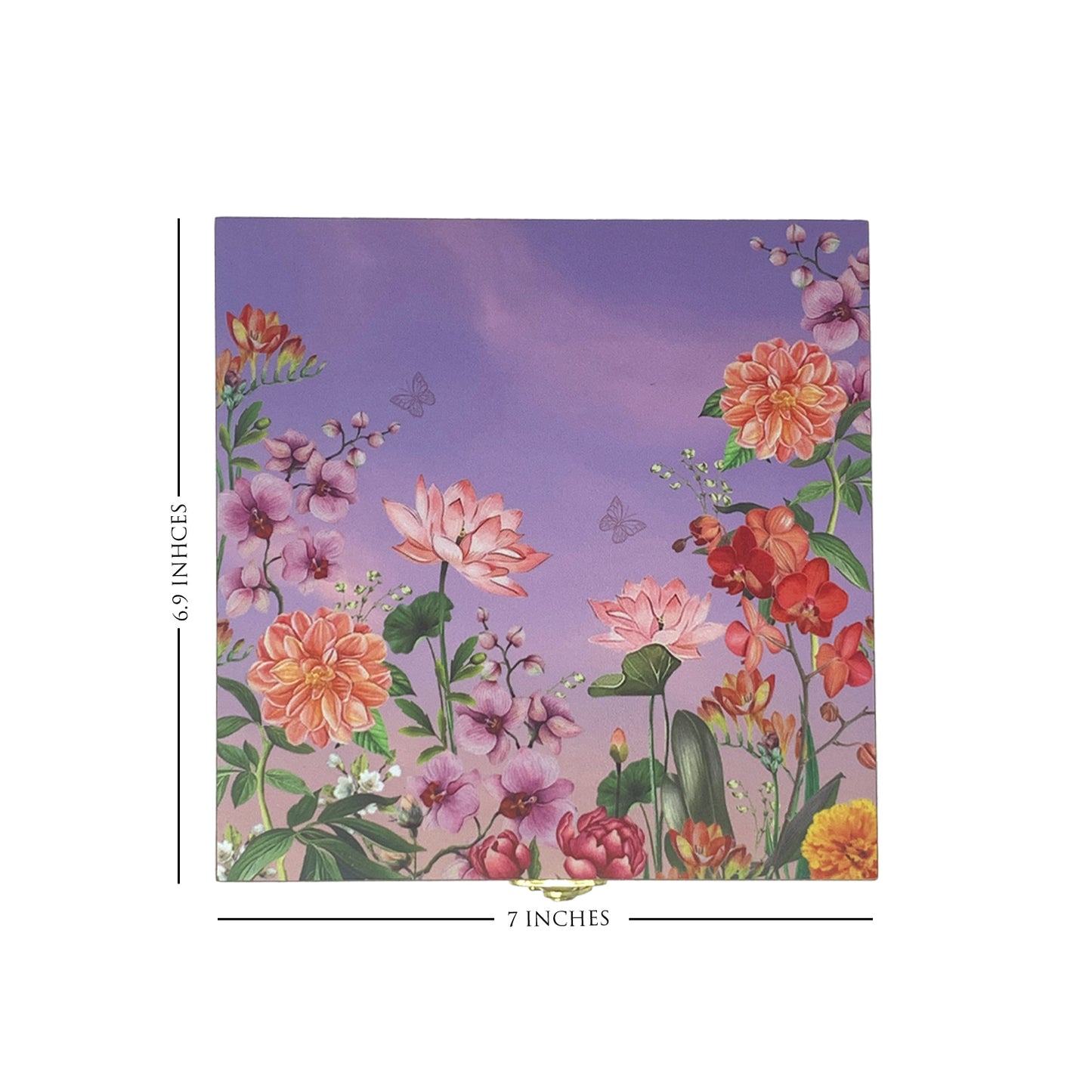 Blush-Kissed Blooms Square Tea Box