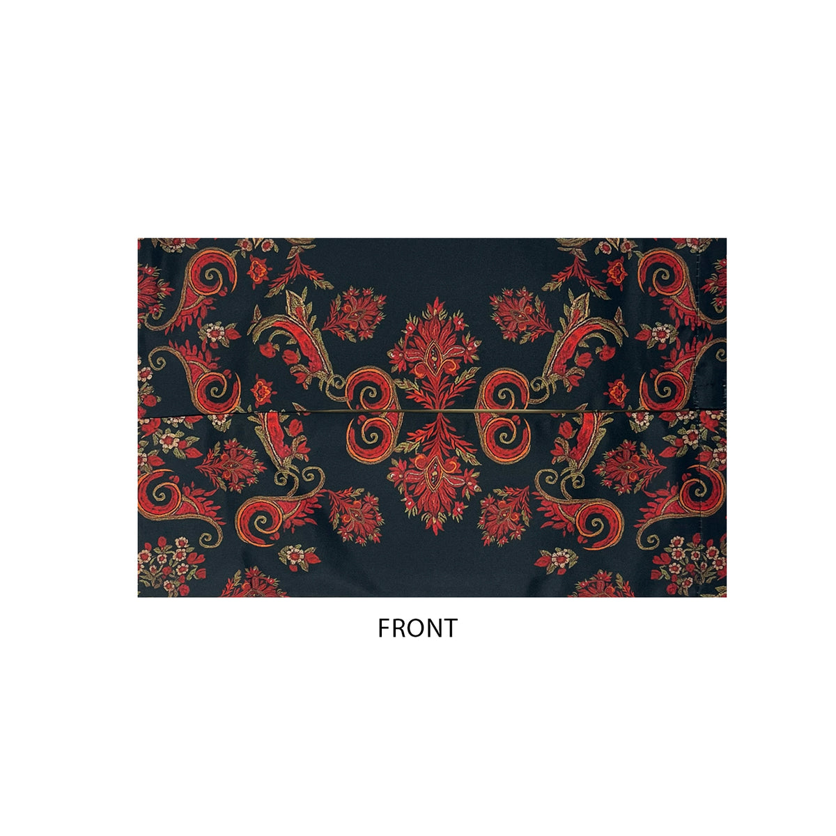 Black Paisley Fabric Tissue Box Cover