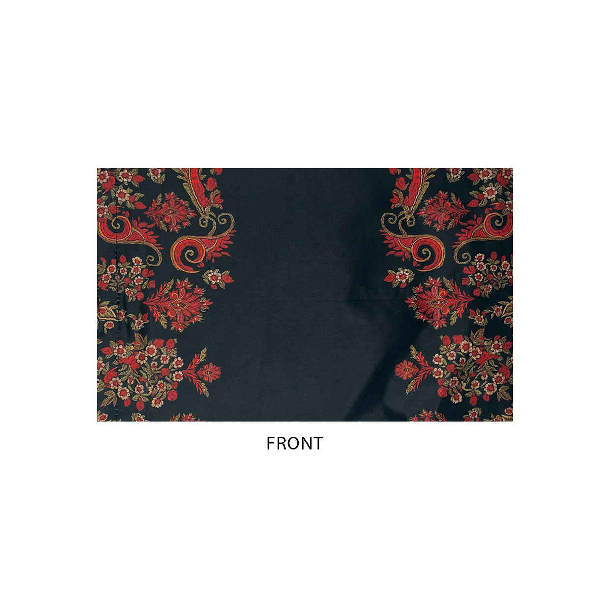 Black Paisley Fabric Tissue Box Cover