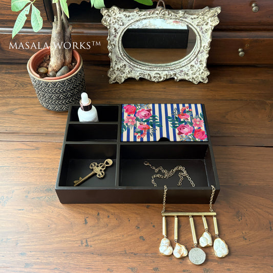 Stripes And Petal Organiser Tray