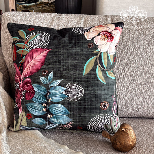 Midnight Foliage Cushion Cover