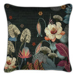 Midnight Blooms Cushion Cover