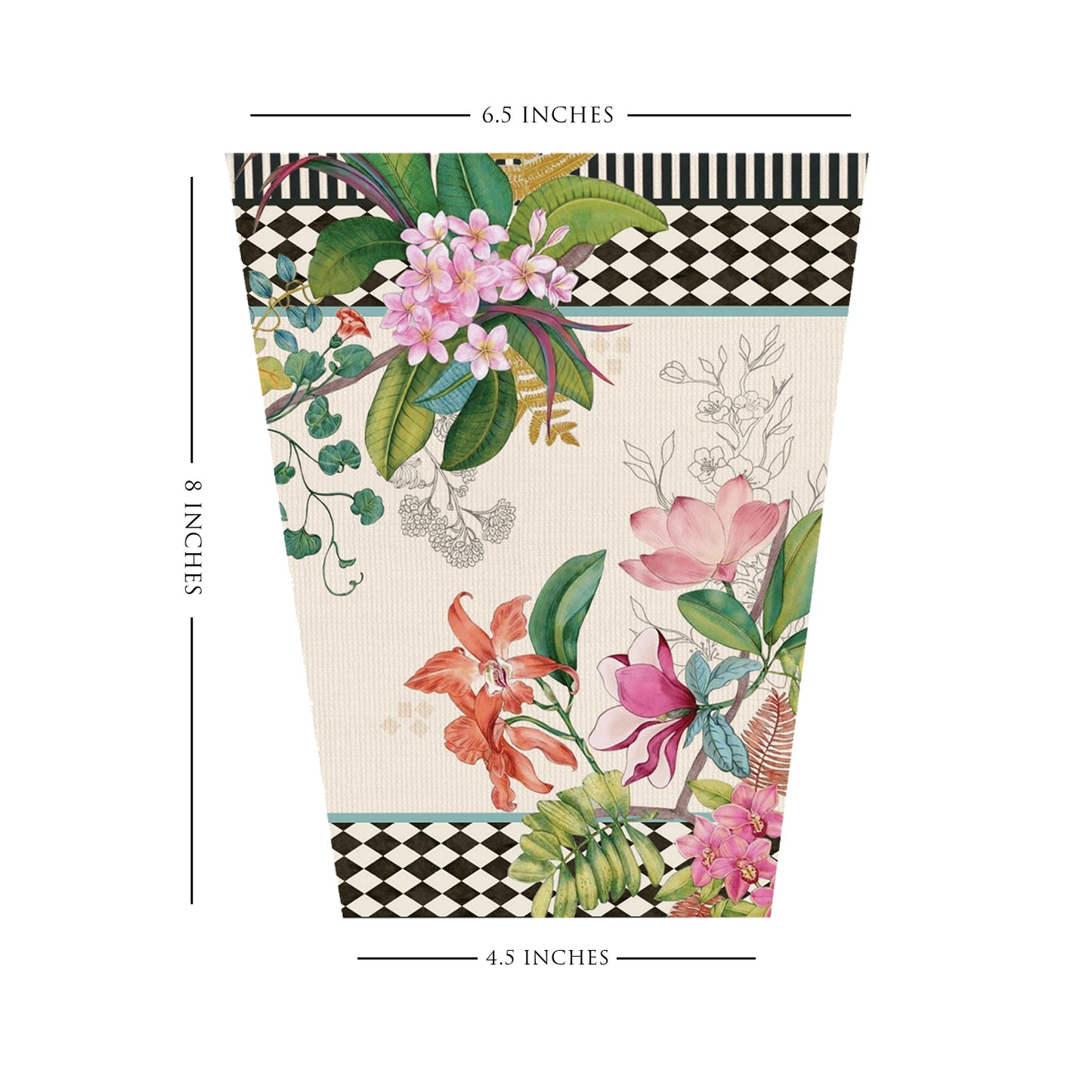 Monochrome Meadow Dustbin Small