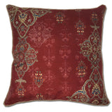 Ornate Mughal boota Rust Jaal  cushion cover