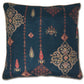 Ornate Mughal Boota Deep blue cushion cover