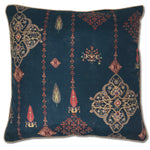 Ornate Mughal Boota Deep blue cushion cover