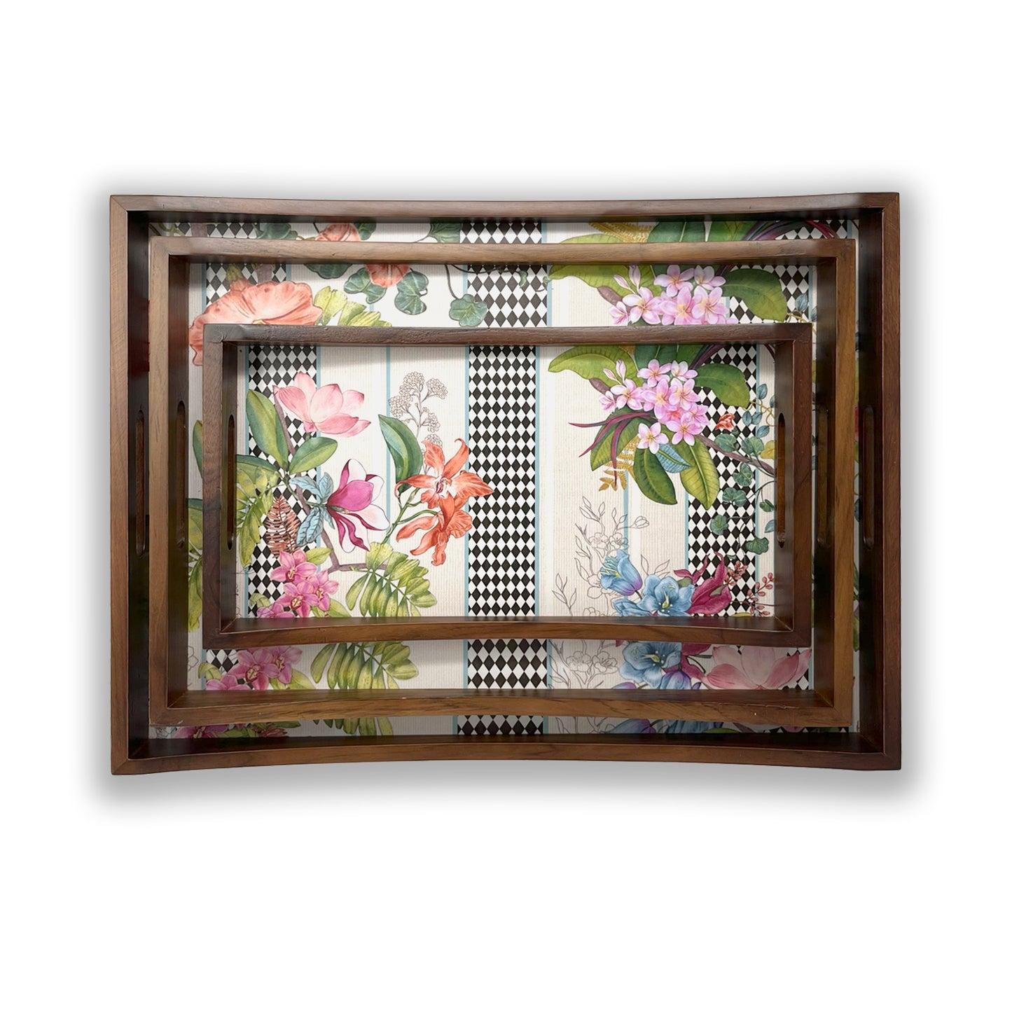 Monochrome Meadow Tray Set