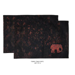 Ornate Elephant Fabric Table mats (set of 2)