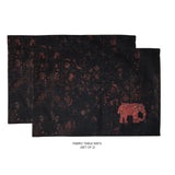 Ornate Elephant Fabric Table mats (set of 2)