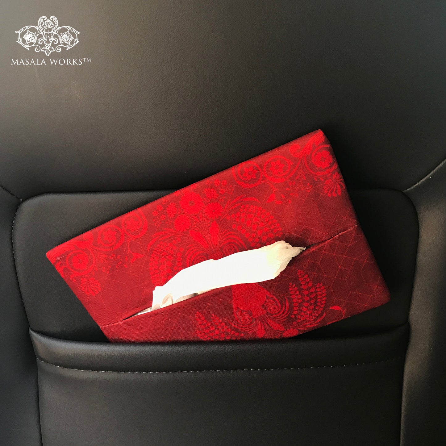 Deep Red Car Tissue Cover