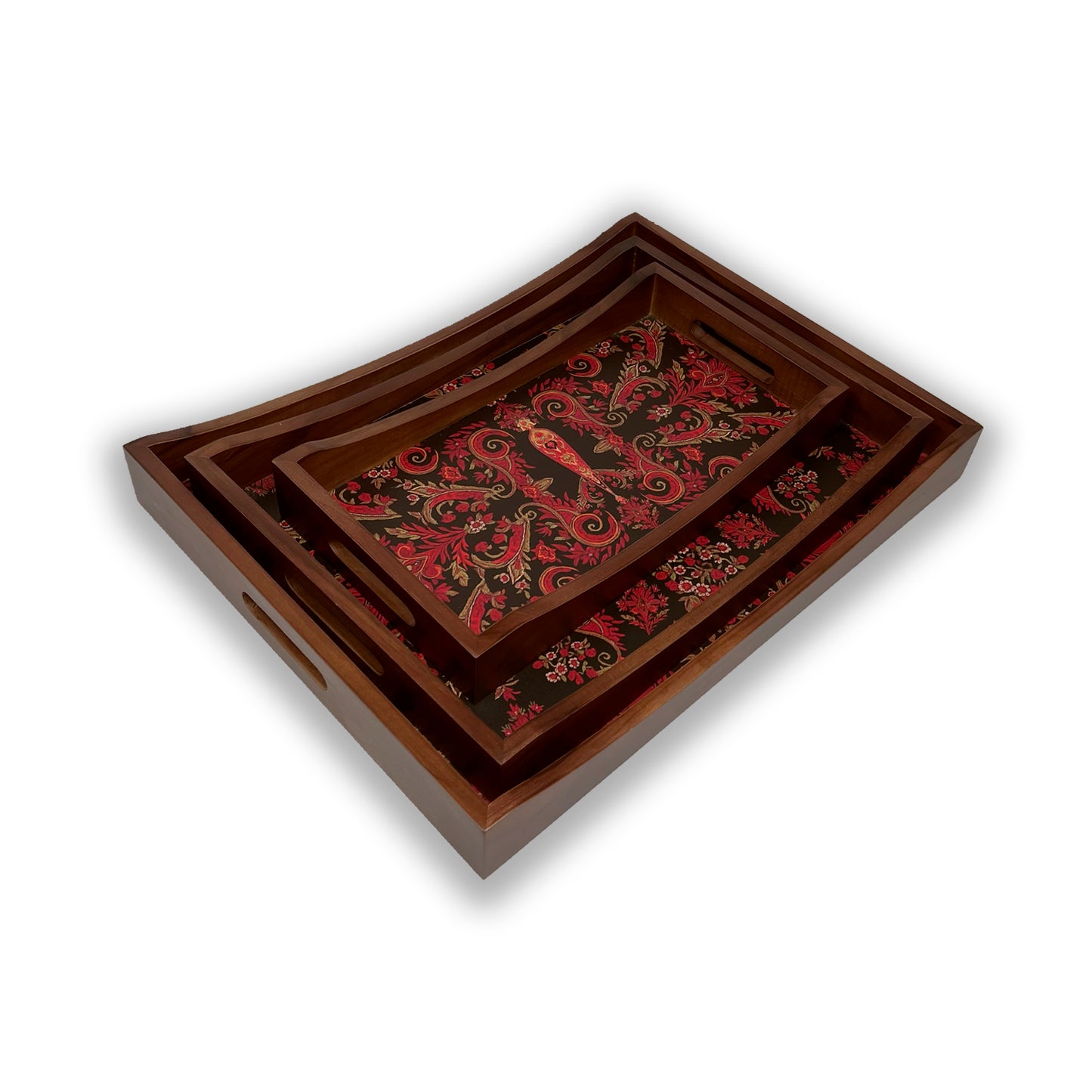 Jamawar Paisley Tray Set