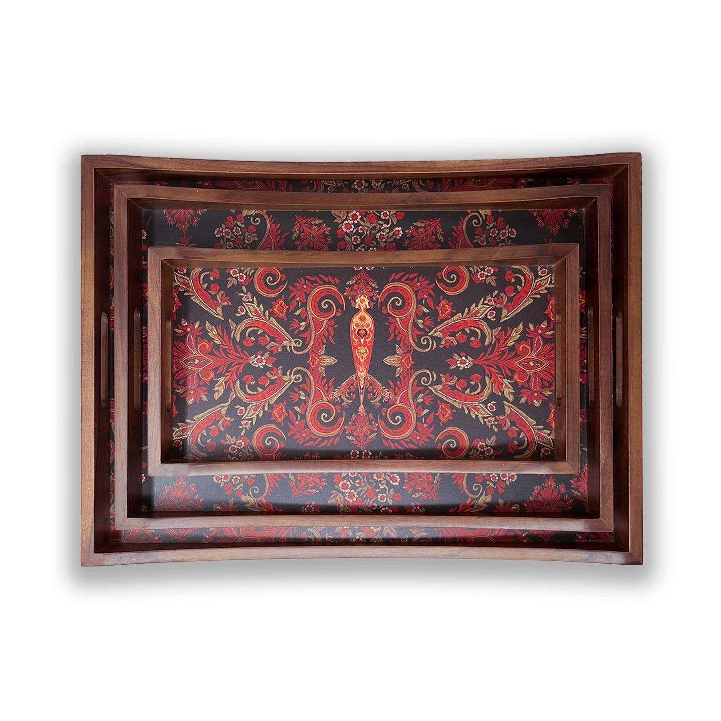 Jamawar Paisley Tray Set