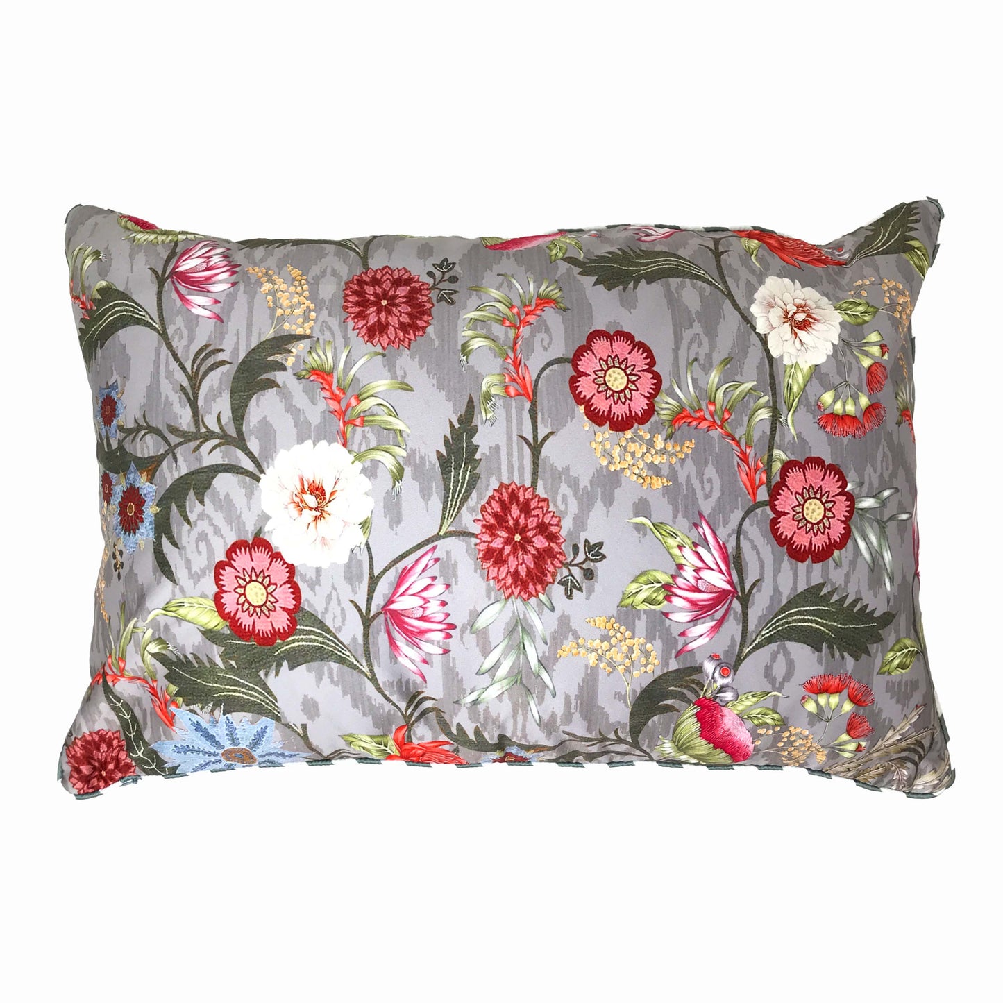 Vibrant Chintz on Ikat Cushion Cover