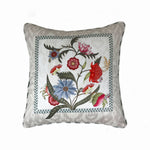 Bordered Chintz on Ikat Cushion cover