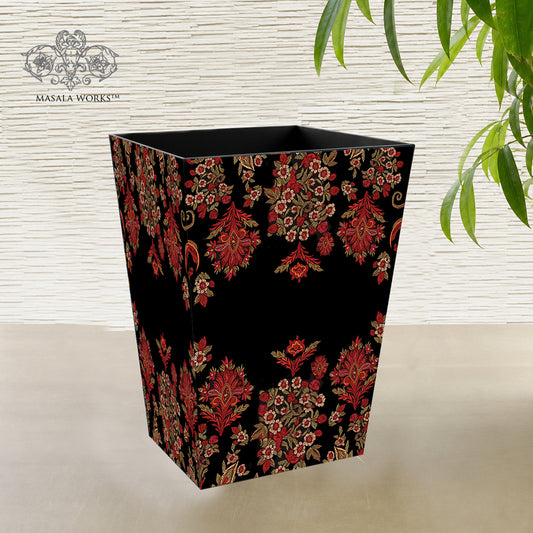 Pashmina Black Dustbin Small