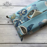 Azure Foliage  Fabric Tissue Box Cover