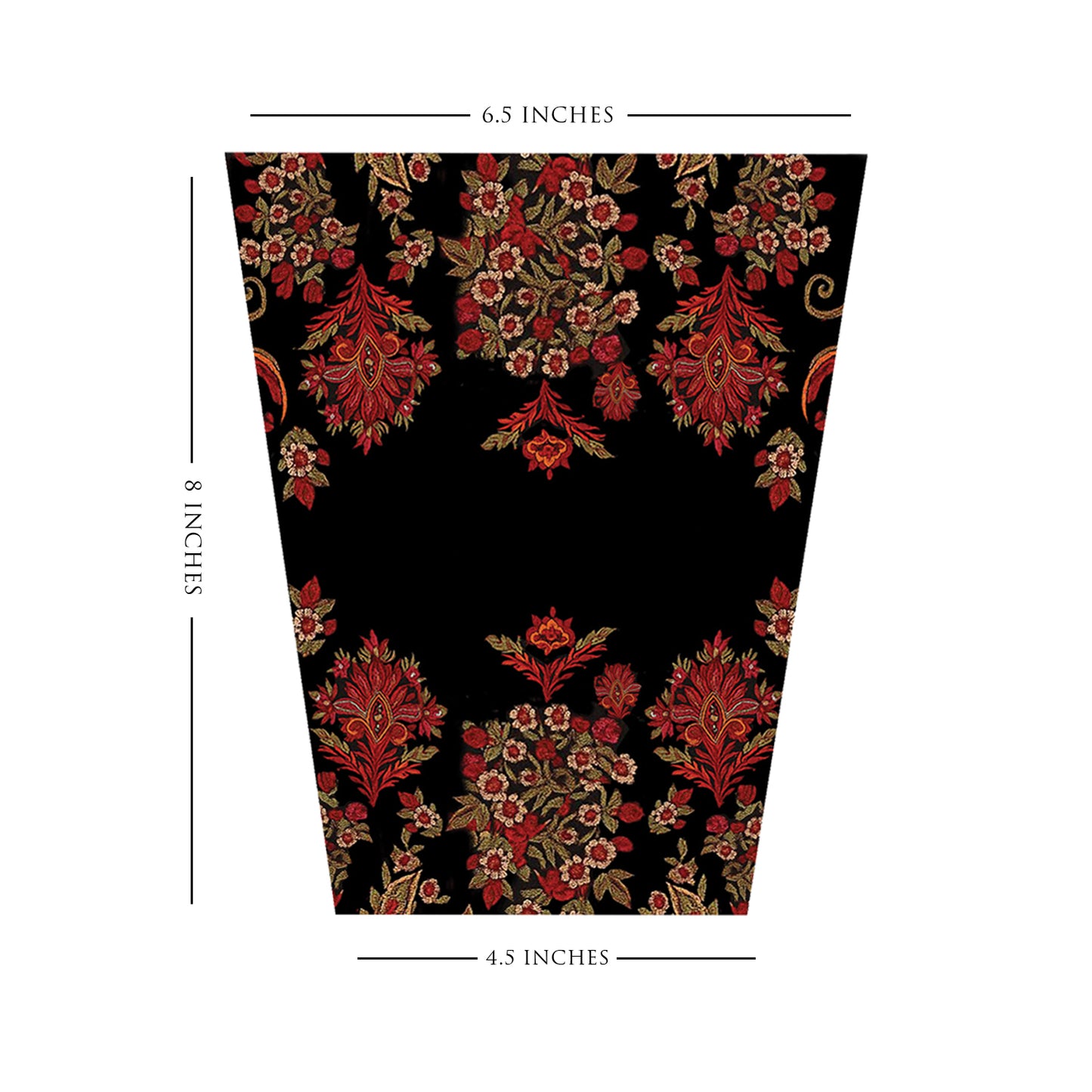 Pashmina Black Dustbin Small