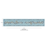 Azure Foliage Cotton Table Runner