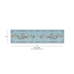 Azure Foliage Cotton Table Runner