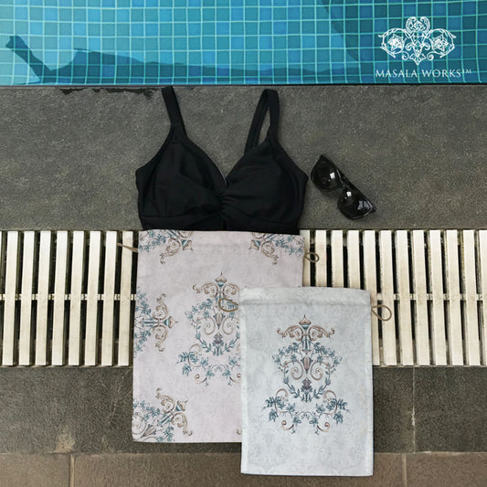 Pale Florids Drawstring Pouches