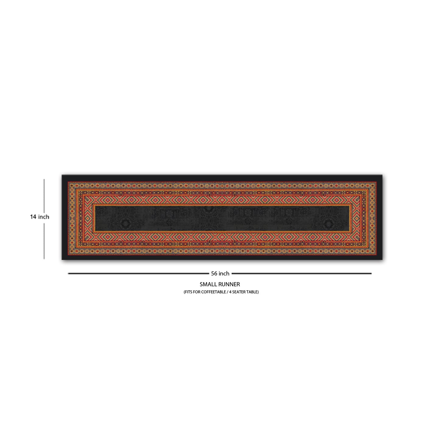 Contemporary Ikat Cotton Table Runner