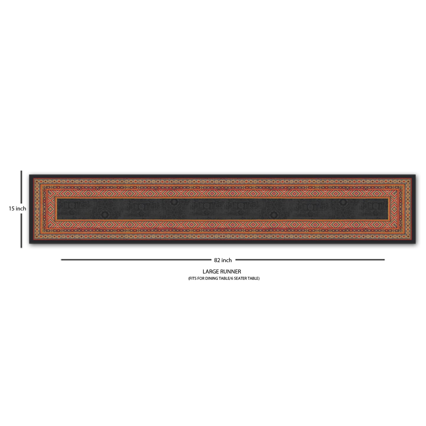 Contemporary Ikat Cotton Table Runner