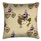 Floral Jewelled Embroidered Cushion Cover