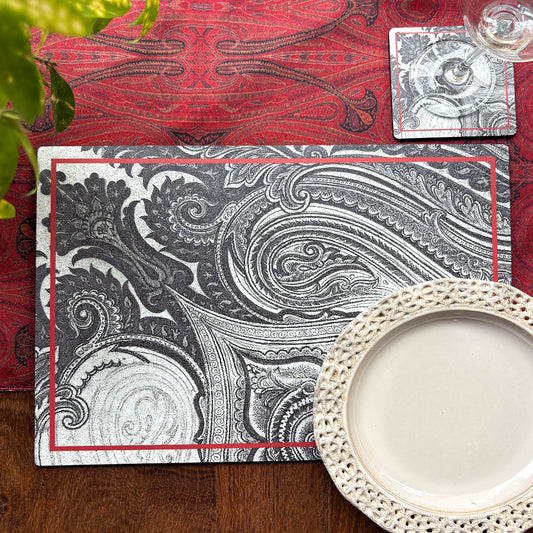 B&W Paisley Tablemat