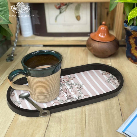 Pale florid Oval Small Tray