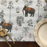 Majestic Elephant Cotton Table Runner