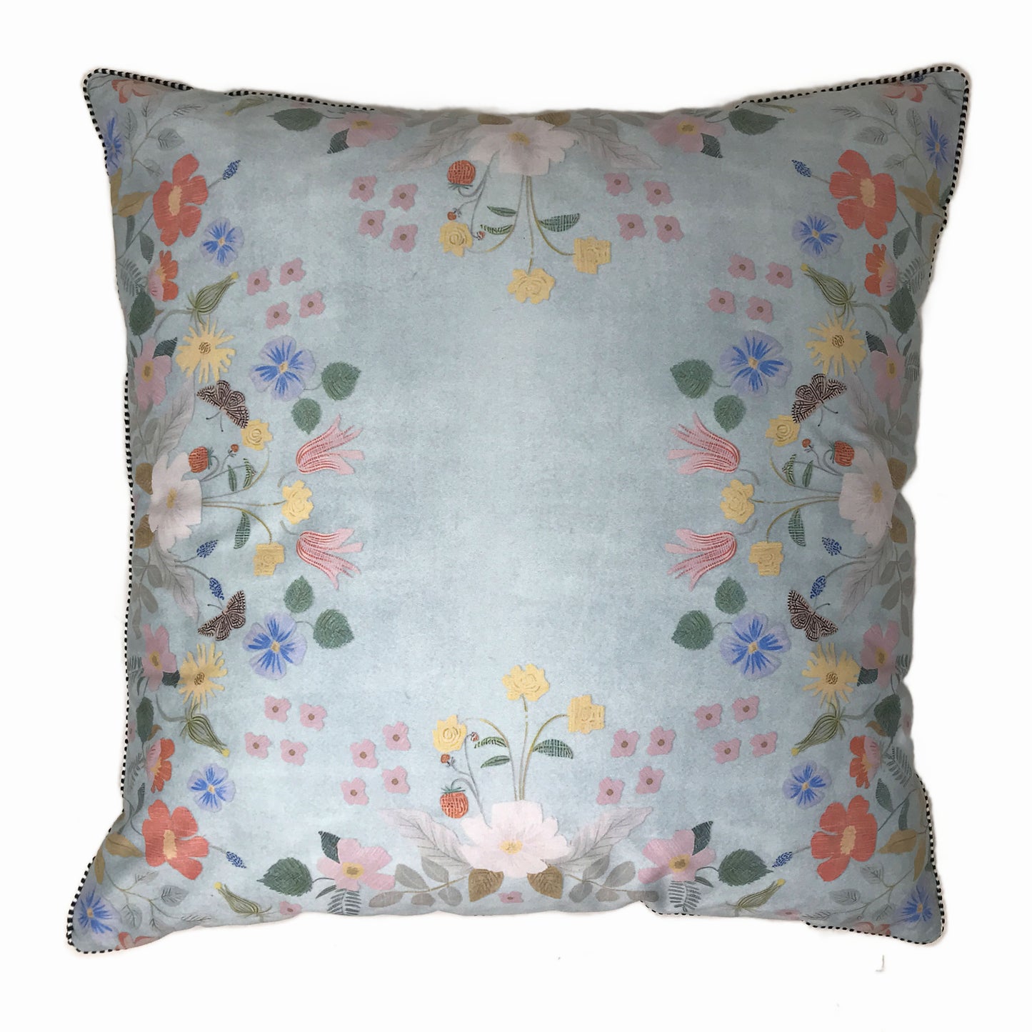 Pale Blossom Blue Cushion Cover