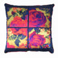 Bohemian Rose Tiles Cushion Cover