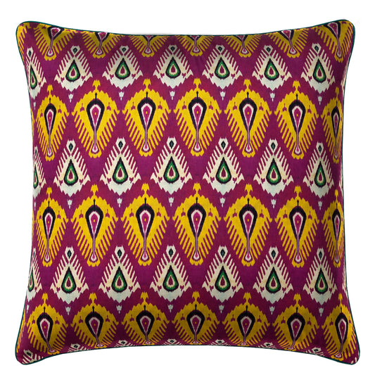 Blush Ikat Reversible Cushion Cover