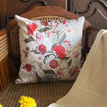 Allover Chintz on Ikat Cushion Cover