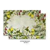 Lemon Lush Cotton Fabric Table mats