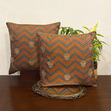 Shevron Embroidered Cushion Deal (Set of 2)