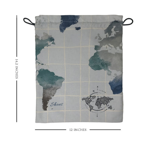 World Drawstring Pouches