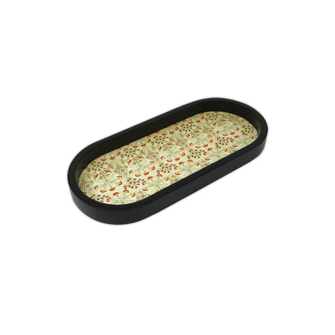 Delicate Floral Oval Small Tray