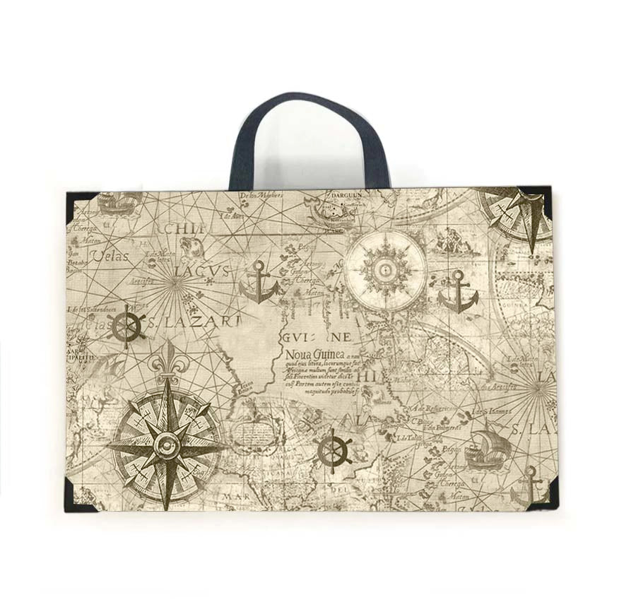 Nautical Map Lap Tray
