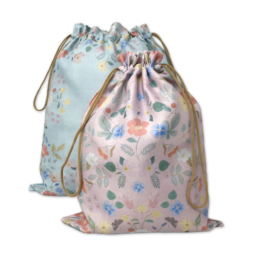 Pale Blossom Drawstring Pouches