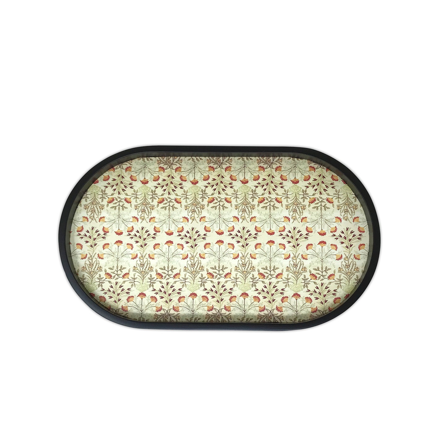 Delicate Floral Oval Medium Tray