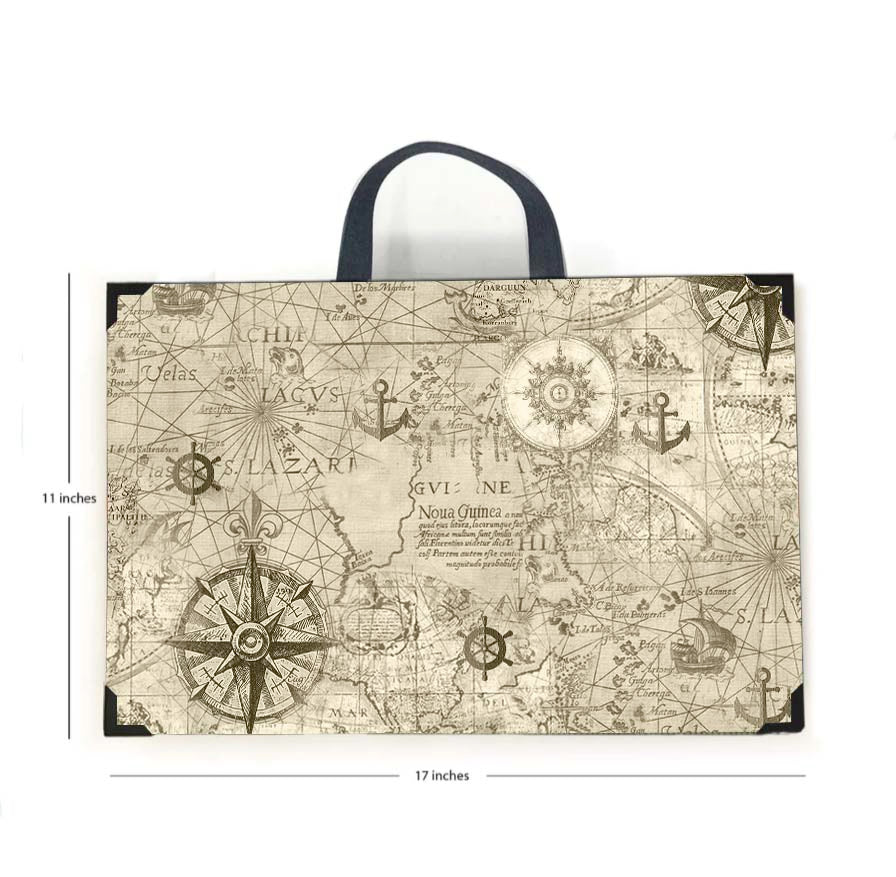 Nautical Map Lap Tray