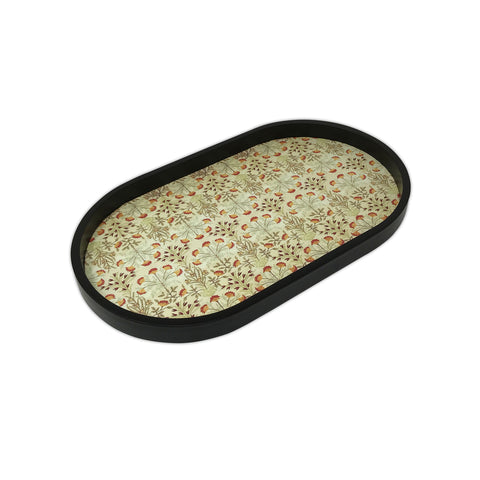 Delicate Floral Oval Medium Tray