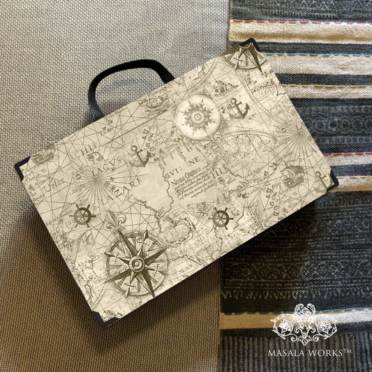 Nautical Map Lap Tray