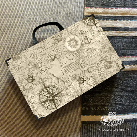 Nautical Map Lap Tray