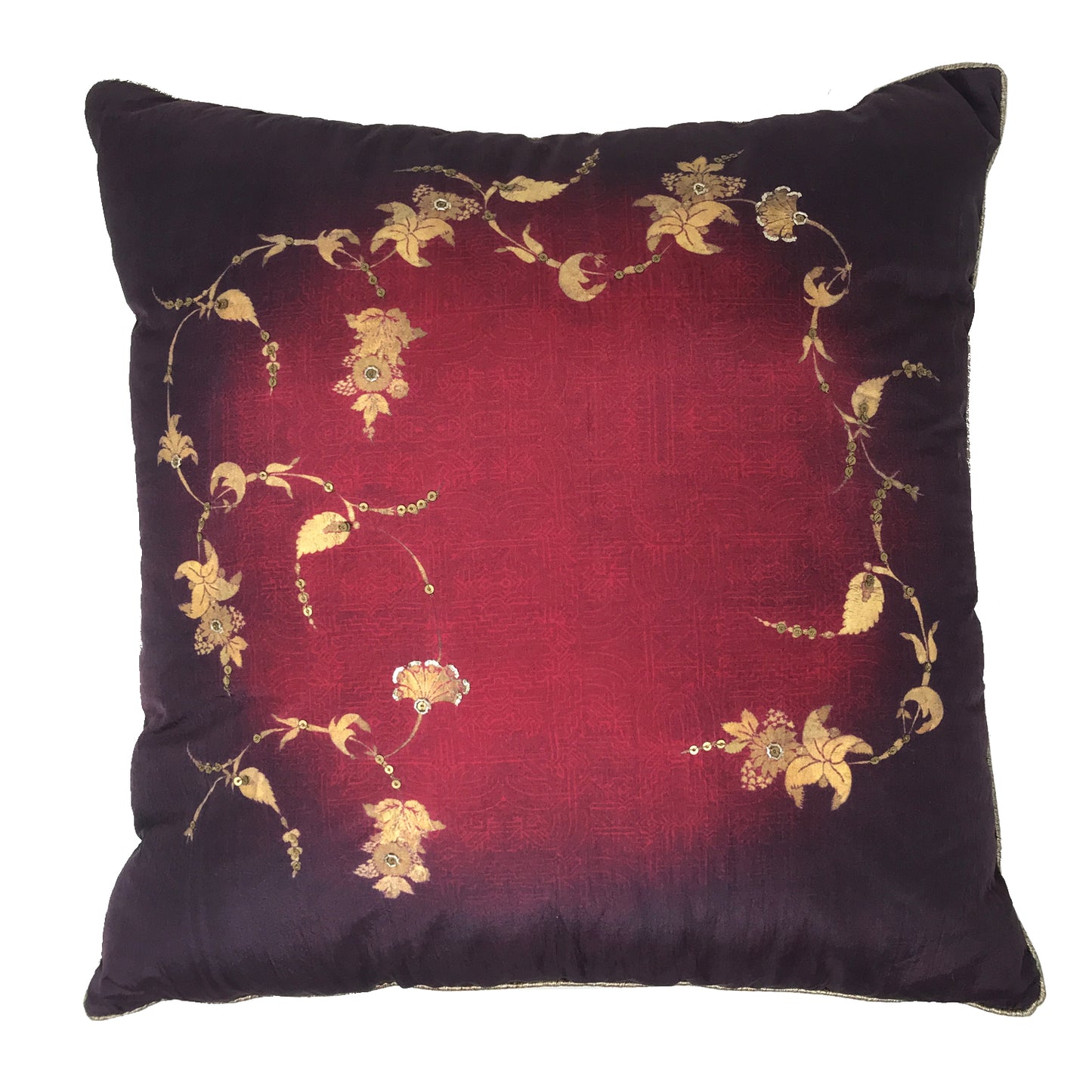 Embellished Ombre Embroidered Cushion Cover