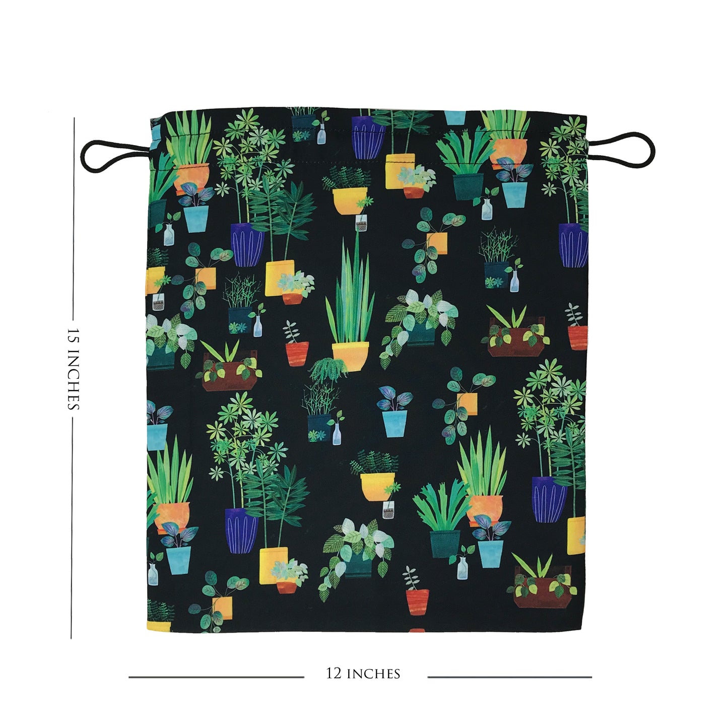 Midnight Botanical Drawstring Pouches