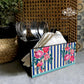Stripes And Petal Cutlery Stand with Tissue Paper Holder.